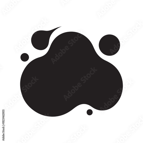 organic shapes digital print vector silhouette clip art logo design illustration. abstract organic icon collection