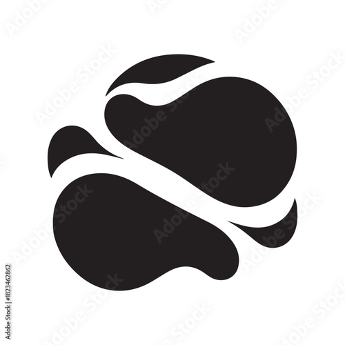 organic shapes digital print vector silhouette clip art logo design illustration. abstract organic icon collection