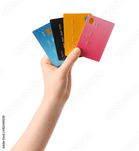 Female hand with credit car...