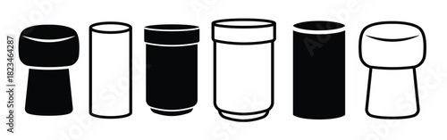 wine cork icon vector set wine illustration sign 