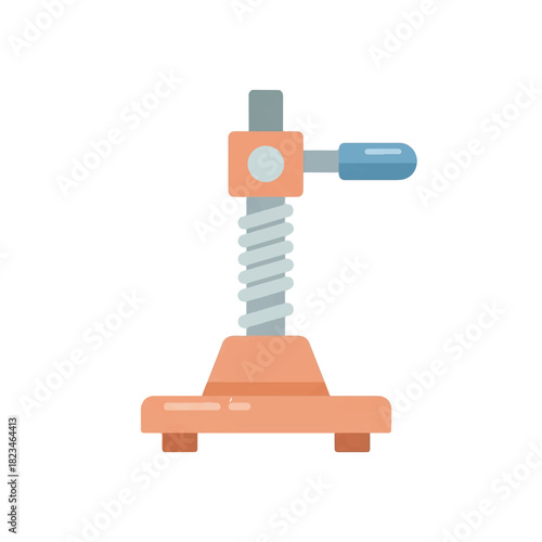 Simple cartoon illustration of a laboratory jack