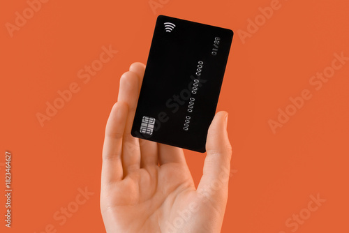 Female hand with credit car...