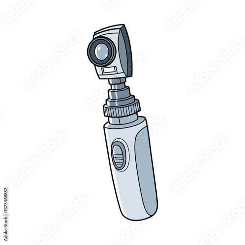 vector illustration of Otoscope Instrument for Ear Examination