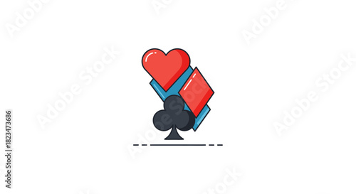 playing card suits showcasing heart diamond club on a blue deck perfect for casino promotions gambling blogs or gaming tutorial infographics.