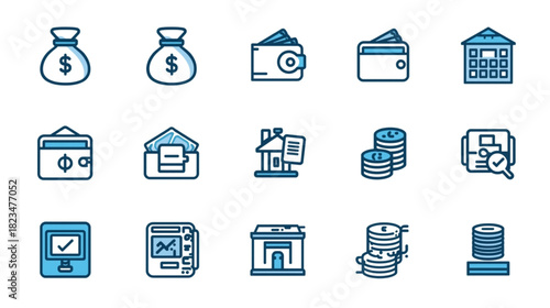 Finance and Banking Icons A Collection of Illustrations for Financial Concepts and Transactions