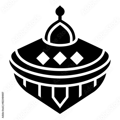 Mhajeb Flatbread Vector Illustration