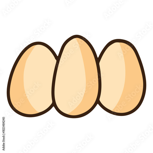 three colored egg icon