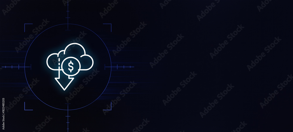 Obraz premium Cloud Cost Management and Optimization Concept