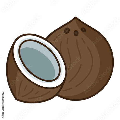 Colored Coconut Icon