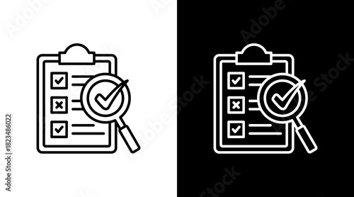 Examine With Icon Set Design