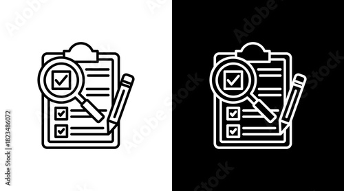 Checklist With Icon Set Design