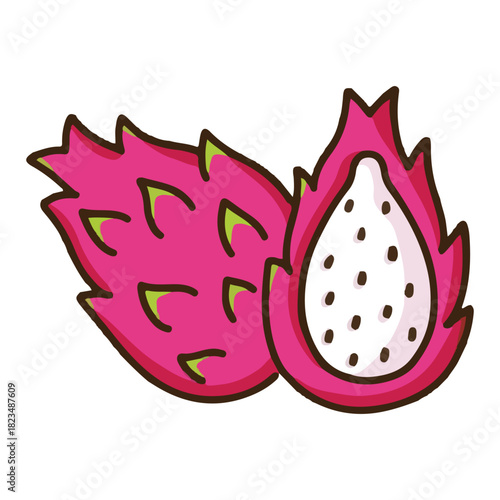 colored dragonfruit icon