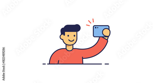 man taking a selfie capturing moments with a smartphone showing connectivity in casual setting perfect for social media content  communication.