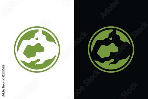 Illustration simple green earth