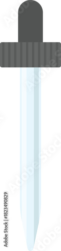 Eye Dropper Flat Illustration. Clean Icon Design Element on Isolated White Background