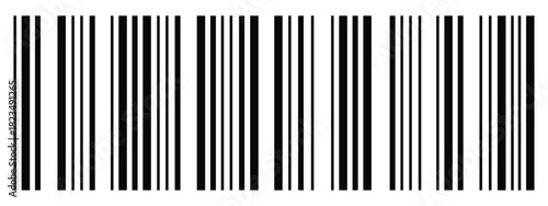 Barcode illustration a series of vertical lines of varying widths for product identification and inventory management EPS vector