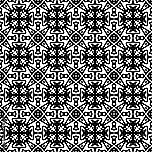 Hand Drawn Line Art Ornamental Tile Design