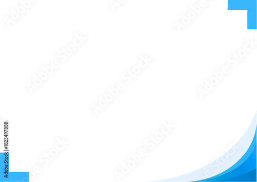 Simple and clean abstract layout with blue corner accents and a soft gradient transition. Suitable for modern posters, certificates, presentations, and document designs.