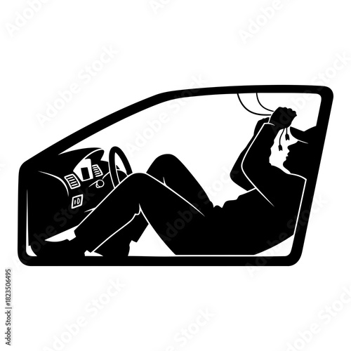 Automotive technician repairing car wiring, modern vehicle maintenance and auto repair service