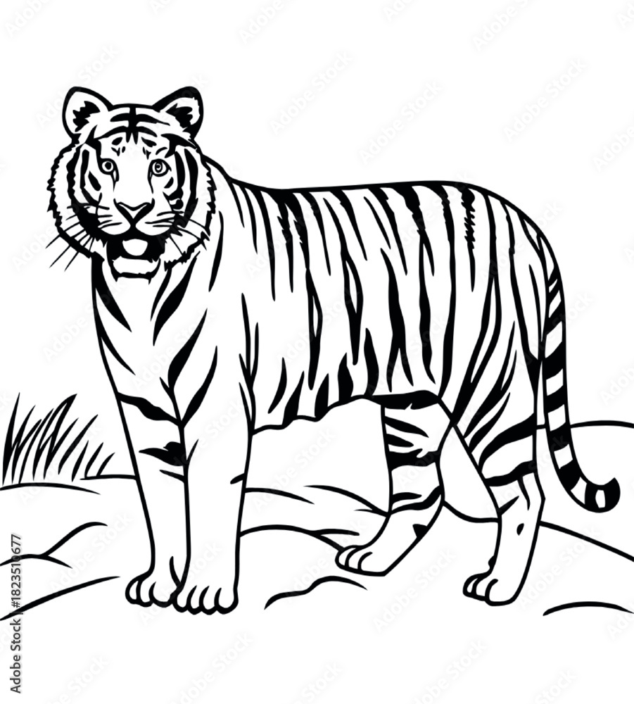 Fototapeta premium tiger vector illustration