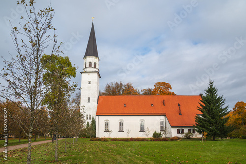 Old ancient Evangelic Lutheran Church of St Berthold in Sigulda, Latvia .