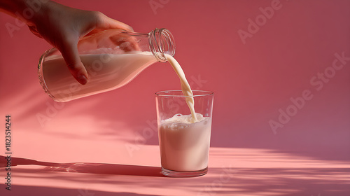 glass of milk ai genrative