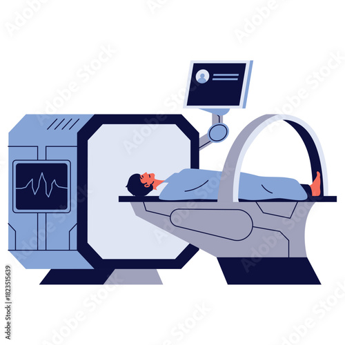 Robotic Surgery a futuristic scene of surgeons controlling robotic instruments through real-time imaging technology