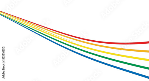 Waving Rainbow Flowing Lines Abstract Background for Web Design Data Flow Technology Progress