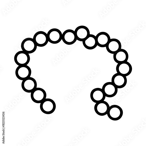 Bead string icon for jewelry making and crafting projects