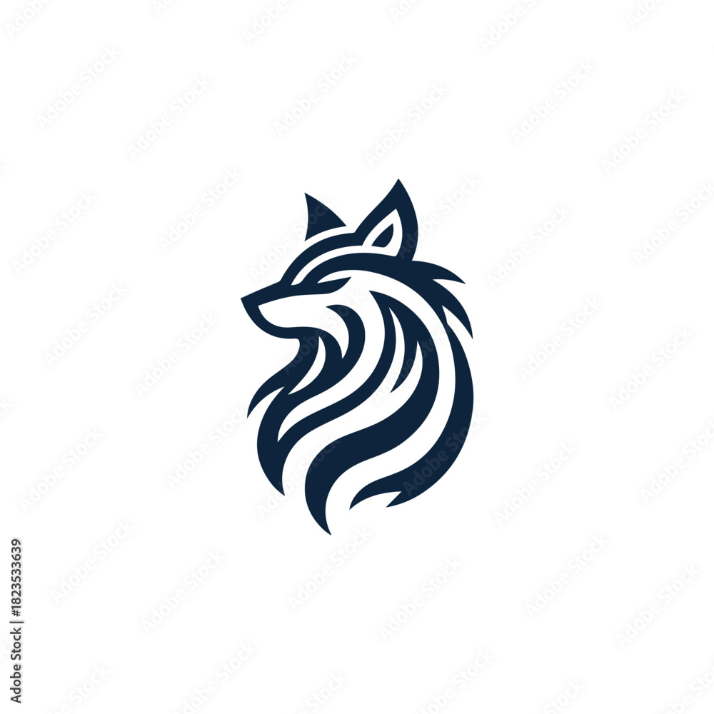Obraz premium Tribal Wolf Logo