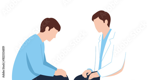 Doctor consulting with patient, providing medical advice and support.