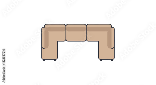 u shaped couch interior design for a living room with a u shaped couch perfect for furniture store advertisement and showcasing modern living space