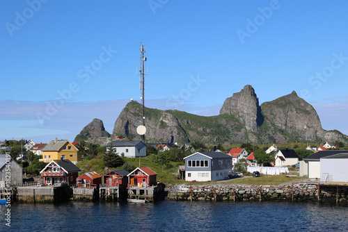 View of the Norway's oldest fishing village Traena