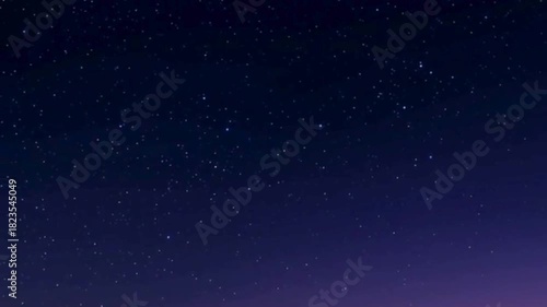 Night Sky with Twinkling Stars Background – Dark Blue Calm Atmosphere
