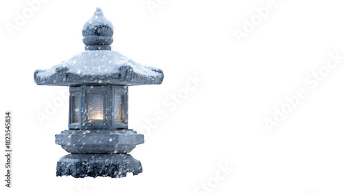 Snowy Stone Lantern