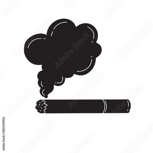 cigarette silhouette icon