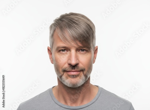 Wallpaper Mural Portrait of a mature man with graying hair and a beard against a white background Torontodigital.ca