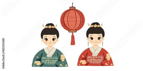 young woman celebrating culture in chinese traditional wear