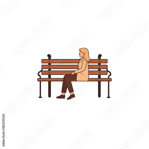 Solitude on a bench, a moment of introspection in the vast emptiness allowing for quiet reflection