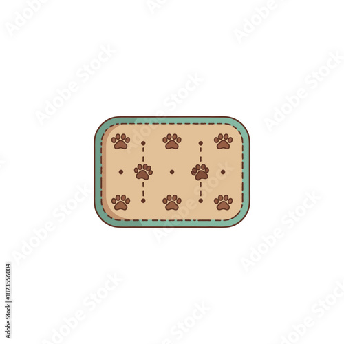 Stylized pet snuffle mat for enrichment activity promoting mental stimulation through foraging