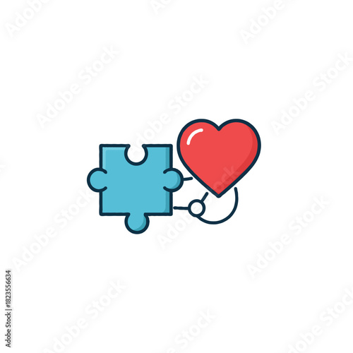 Symbolic illustration representing connection, partnership, heart integration, and collaborative