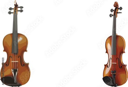 violin isolated on white