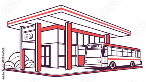 A Bus At A Terminal Ready For Transportation