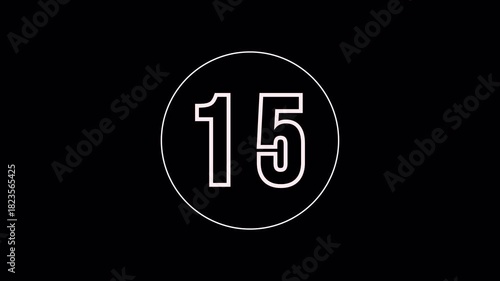 20 Second Countdown Timer Glitch Animation Glitching Digital Counter Display
