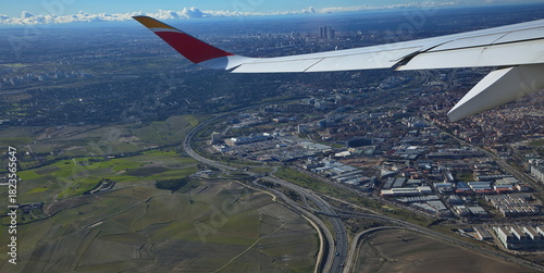 Departure from Adolfo Suárez Madrid-Barajas airport in Spain, Europe
