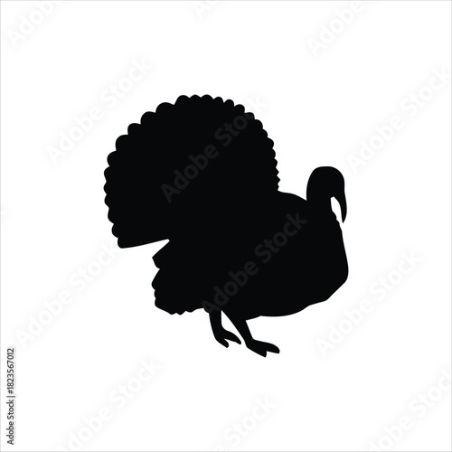A black silhouette turkey