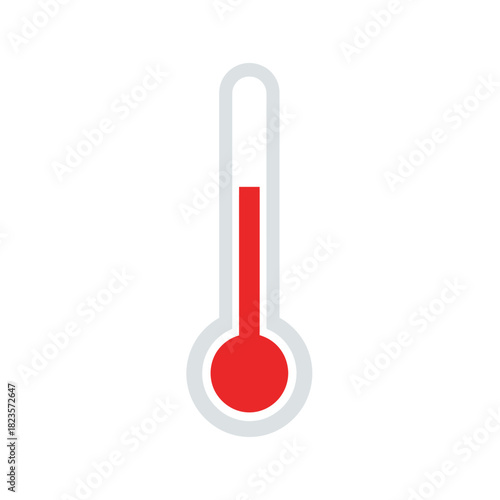 Thermometer Icon Simple Illustration of Temperature Measurement and Climate Concepts