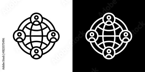 Network Icon Vector Illustration. Fresh Line Design Built For Creative Flexibility In Light And Dark Versions.