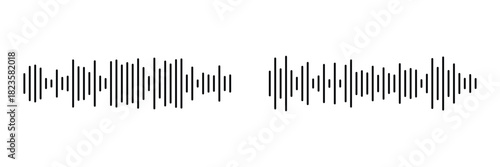 Voice message. Sound wave icon set . Audio waves icon, voice message and sound representation icon set, music sound waves, sound waves sign . 