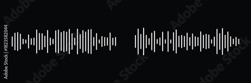 Voice message. Sound wave icon set . Audio waves icon, voice message and sound representation icon set, music sound waves, sound waves sign . 